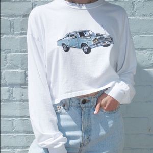 Brandy Melville Motor show car long sleeve shirt